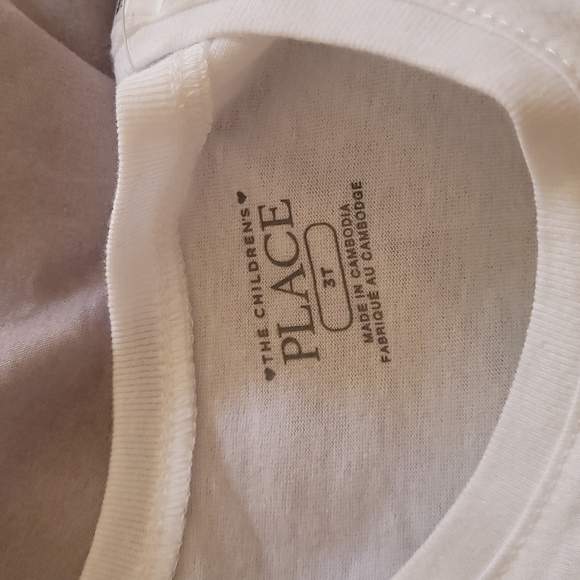 Long Sleve Shirt, The Children's Place, Size 3T, White - Picture 3 of 4